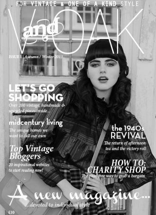 Rewind Vintage featured in V and Oak magazine black and white